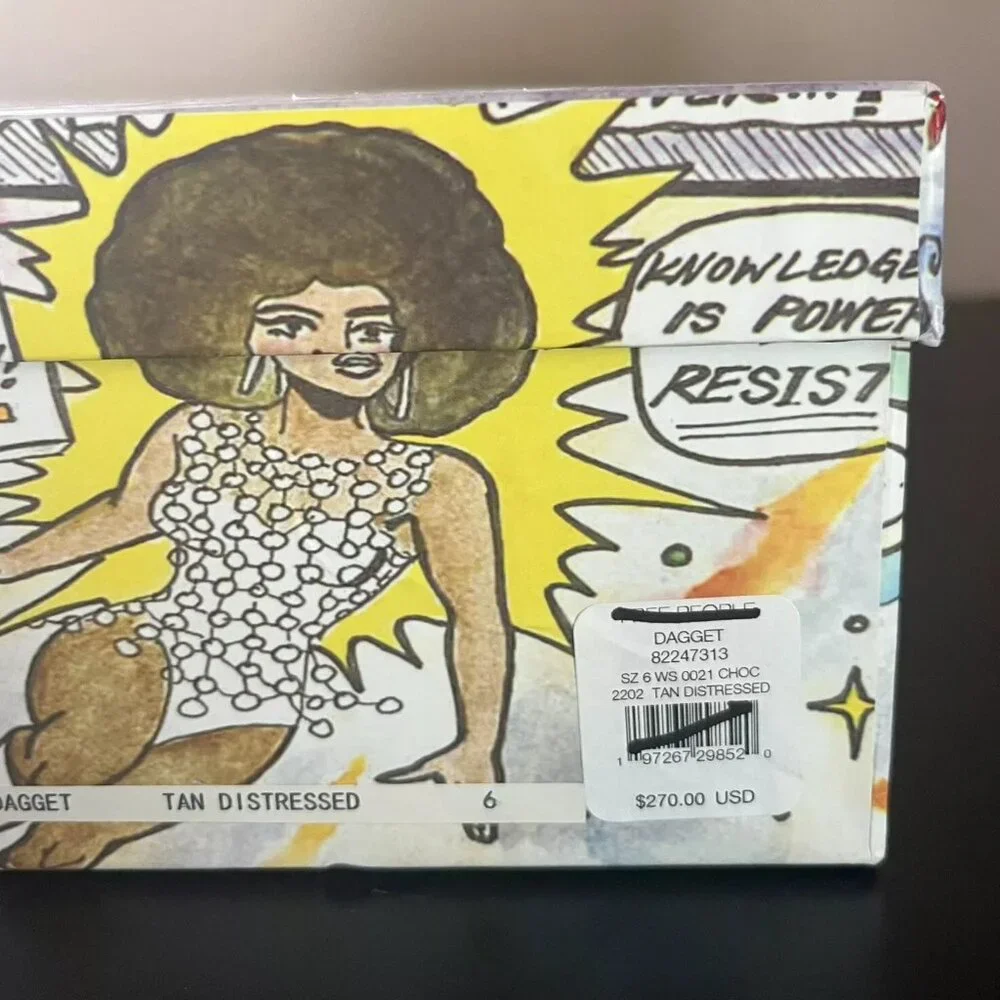 Jeffery Campbell Free People Dagget Chocolate Tan Distressed Boots Sz 6 - Picture 11 of 11